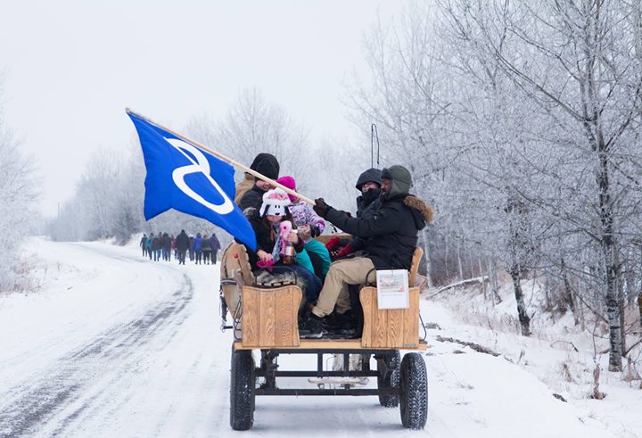 This is from the walk this year, one that commemorated Riel's death. Well done Metis Nation of Alberta