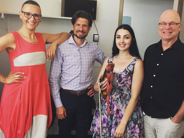 Our fabulous sounding cast for the Carol Shields Festival of New Works! Left to Right: Sarah Kirsch (soprano), David Klassen (baritone), Melissa St. Goddard (fiddle) and Neil Weisensel (composer/piano). We performed a short excerpt from Riel's Heart of the North forand audience of theatre industry professionals. Video coming soon!
